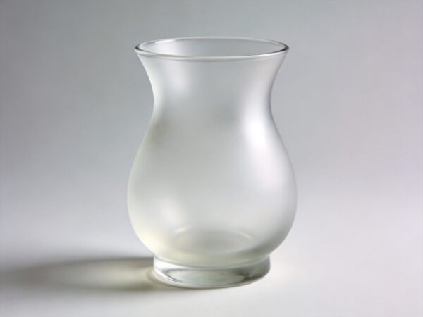 Frosted Glass Hurricane Candle Holder